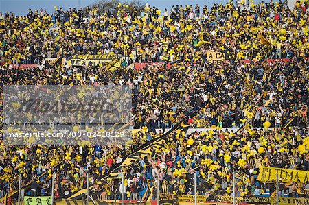 Soccer Fans at Centenario Stadium, Montevideo, Uruguay