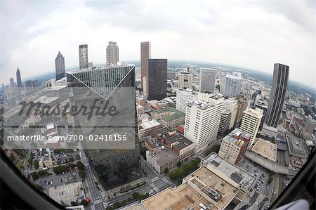 Vue aérienne de la tour du centenaire, Atlanta, Georgia, USA