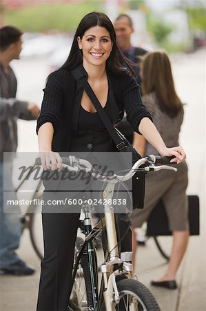 Portrait of Woman on Bicycle