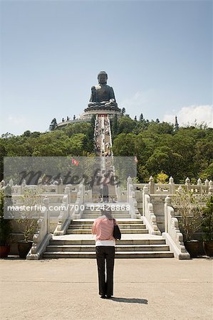 Tian Tan Buddha, Po Lin Kloster Ngong Ping, Lantau Island, Hong Kong, China