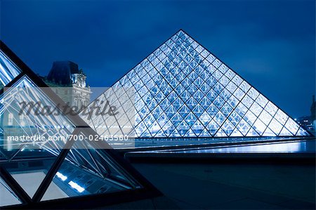 Pyramid at The Louvre, Paris, France