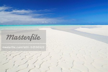 Island and Sandbars, Honeymoon Island, Aitutaki Lagoon, Aitutaki, Cook Islands