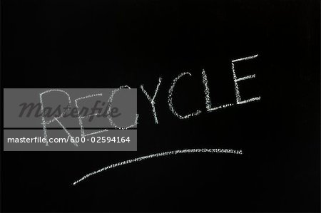 Recycle Written on Chalkboard