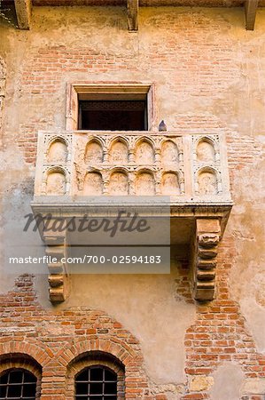 Balcony at Juliet's House, Verona, Veneto, Italy