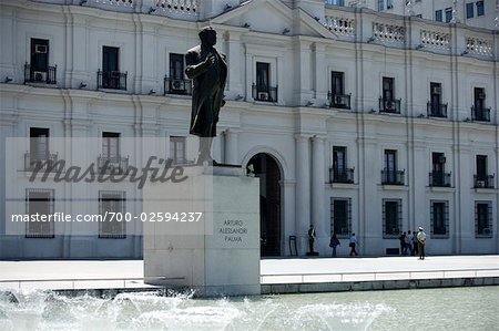 Statue of President Alessandri in Citizenry Square, Palacio de La Moneda, Santiago, Chile