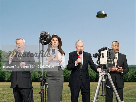 News presenters and ufo