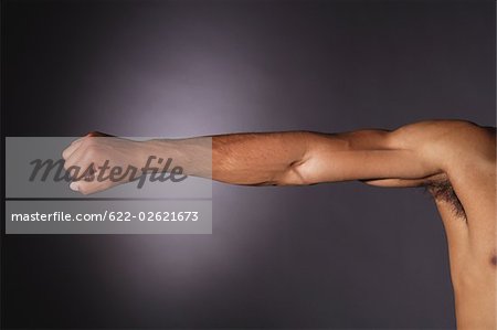 Man showing biceps