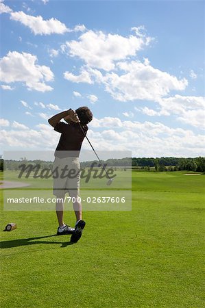 Man Golfing, Burlington, Ontario, Canada