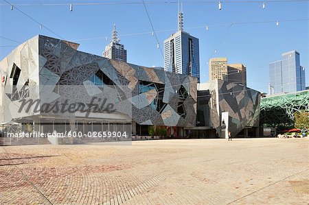 Federation Square, Melbourne Central Business District, Melbourne, Victoria, Australia