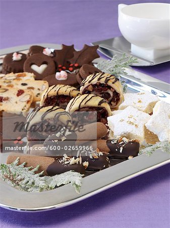 Plateau de biscuits de Noël