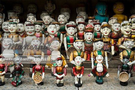Wasser-Puppen in Literaturtempel, Hanoi, Vietnam