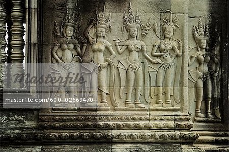 Bas-relief, Angkor Wat, Angkor, Cambodia