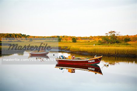 Boats in Water, Cape Cod, Massachusetts, USA