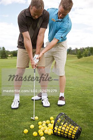 L'homme apprend à Golf, Burlington, Ontario, Canada