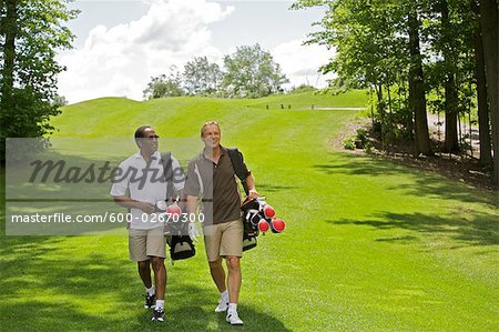 Men Walking on the Golf Course, Burlington, Ontario, Canada