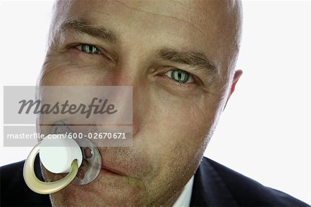 Portrait of Man with Pacifier