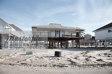Beach Houses, Galveston, Texas, USA