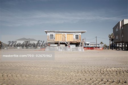 Houses, Jamaica Beach, Galveston Island, Texas, USA