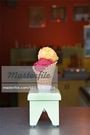 Ice Cream Cone on Counter