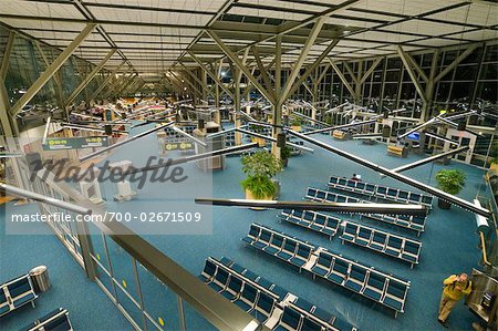 Overview of Airport Interior Vancouver, British Columbia, Canada