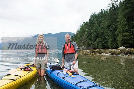 Couple kayaking