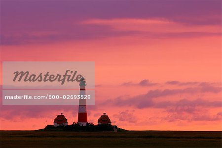 Westerhever Lighthouse, Schleswig-Holstein, Germany