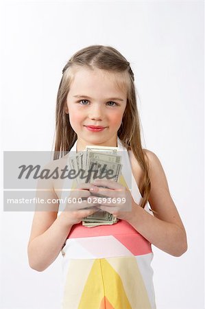 Mädchen mit Geld