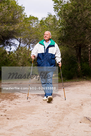 Man Nordic Walking