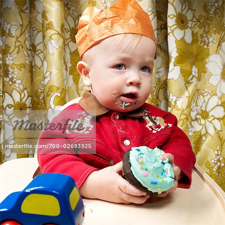 Baby Eating Cupcake
