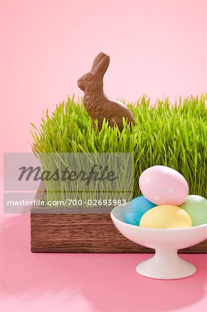 Easter Eggs and Chocolate Bunny