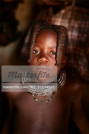 Portrait of Himba Girl, Opuwo, Namibia