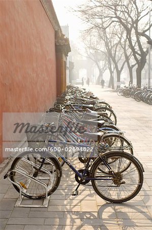 Ligne de bicyclettes, Beijing, Chine