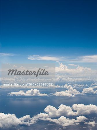 Aerial View of Clouds Over the Pacific Ocean