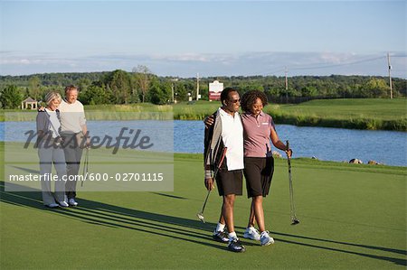 People on Golf Course, Burlington, Ontario, Canada
