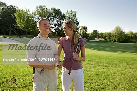 Couple on Golf Course, Burlington, Ontario, Canada