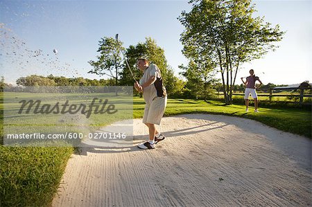 Couple Golfing, Burlington, Ontario, Canada