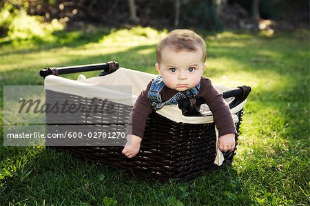 Baby Boy in Basket