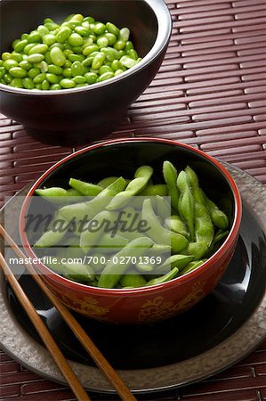 Bowls of Edamame and Soybeans