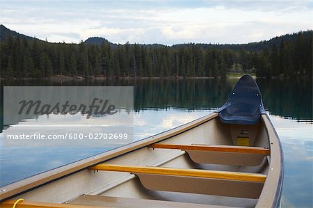 Canoe on Lake, Jasper, Alberta, Canada