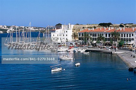 Port and yacht harbour, Mahon, Menorca, Balearic Islands, Spain, Mediterranean, Europe