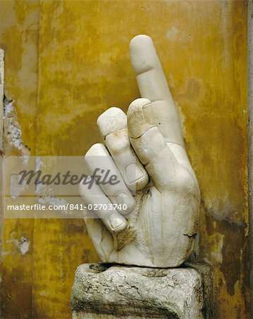 Hand von Koloss Statue, Kaiser Constantine, Rom, Latium, Italien, Europa