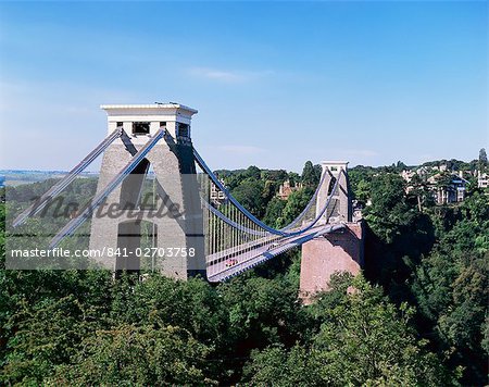 Pont suspendu de Clifton, Bristol, Avon, Angleterre, Royaume-Uni, Europe