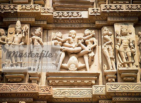 Côté ouest de Kandariya Mahadev temple, groupe des pays occidentaux, Khajuraho, Madhya Pradesh État, Inde, Asie Côté ouest de Kandariya Mahadev temple, groupe des pays occidentaux, Khajuraho, Madhya Pradesh État, Inde, Asie