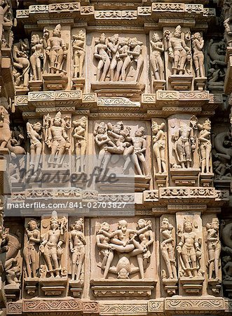 Côté ouest de Kandariya Mahadev temple, groupe des pays occidentaux, Khajuraho, Madhya Pradesh État, Inde, Asie Côté ouest de Kandariya Mahadev temple, groupe des pays occidentaux, Khajuraho, Madhya Pradesh État, Inde, Asie