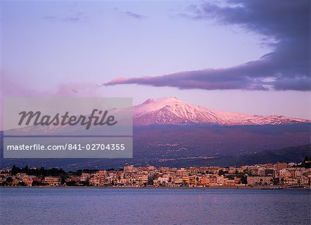 Mount Etna at sunrise, Sicily, Italy, Mediterranean, Europe