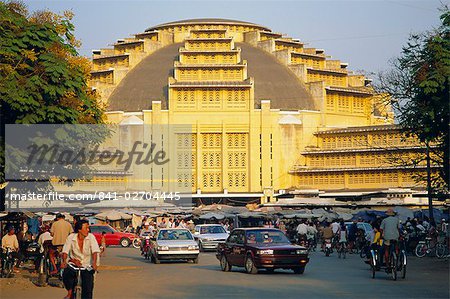 Le marché Central de Phnom Penh, Cambodge
