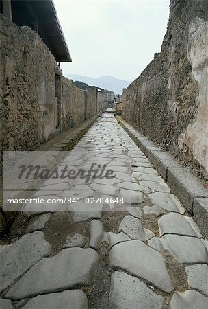 Street, Pompeii, Campania, Italy, Europe
