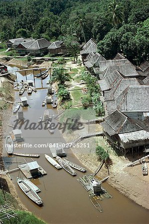 Aerial view, Mancong, Kalimantan, island of Borneo, Indonesia, Asia