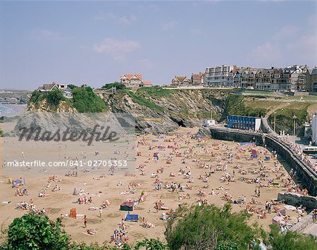 Beach, Newquay, Cornwall, Angleterre, Royaume-Uni, Europe