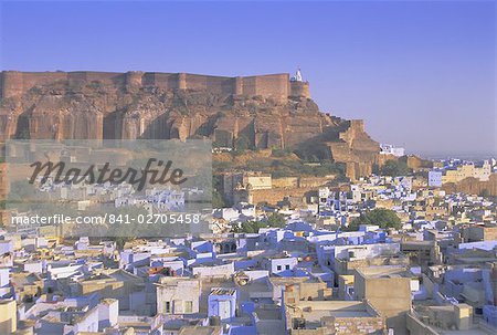 The Blue City of Jodhpur, Rajasthan State, India, Asia